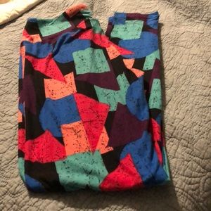 One size LulaRoe leggings multi color